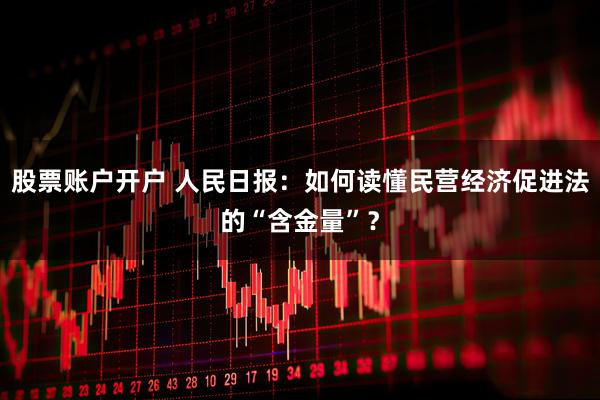 股票账户开户 人民日报：如何读懂民营经济促进法的“含金量”？
